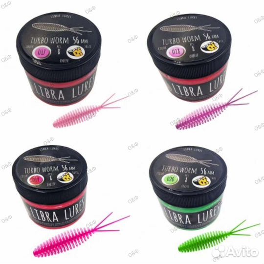 Форелевая резина Libra Lures Turbo Worm 56