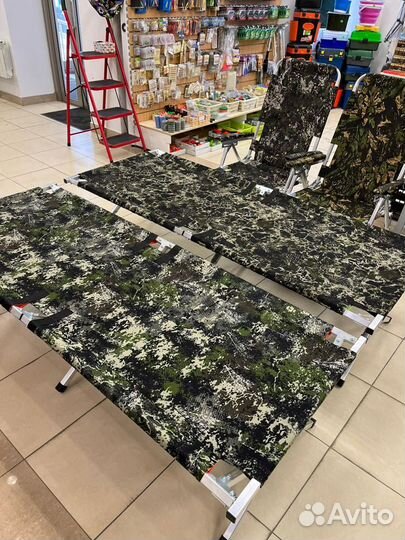 Раскладушка туристическая медведь 190х75см