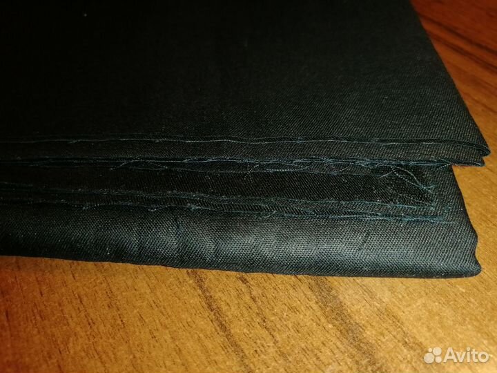 Ткань однотонная черная хлопок отрез 160х100