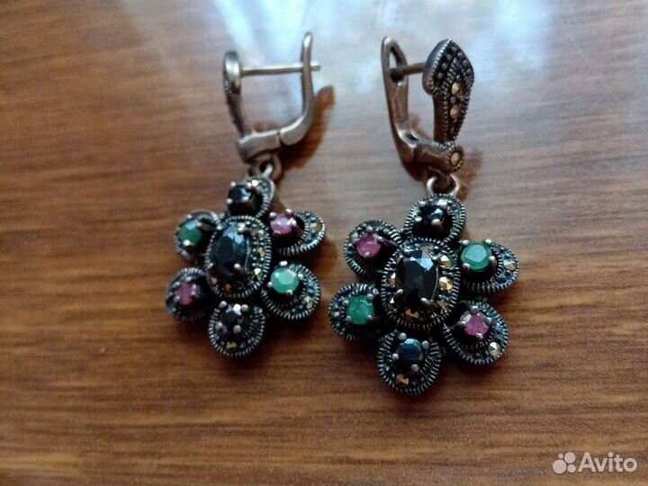 Серьги серебро ретро