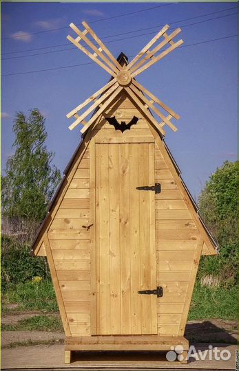 Дачный туалет деревянный с установкой MVW