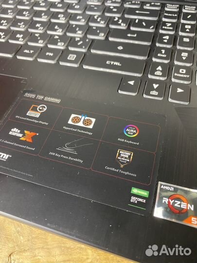 Игровой бу ноутбук asus tuf gaming в коробке как н