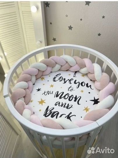 Бортик косичка в кроватку