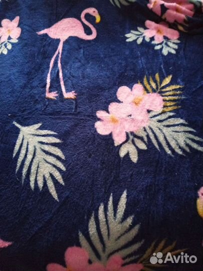 Пушистый флисовый плед