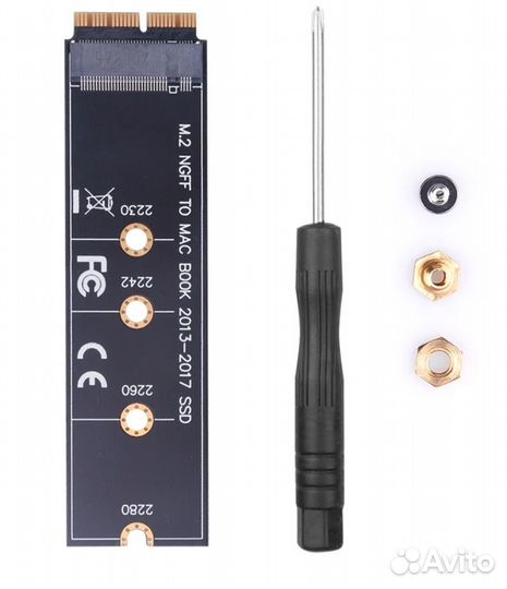 Адаптер M.2 ngff PCIe ahci SSD для macbook Air 201