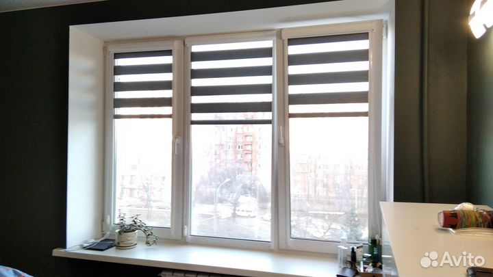 Рулонные шторы зебра