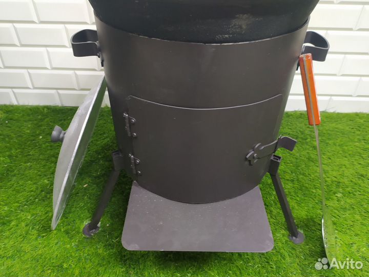 Казан чугунный с печкой 3мм