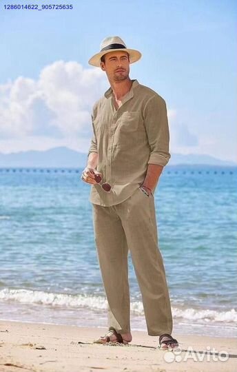 Мужской костюм лен