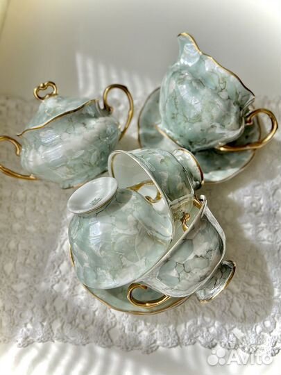 Красивый чайный Сервиз Польша Karolina период СССР