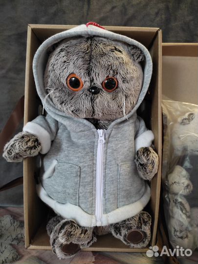 Игрушка мягкая в толстовке Кот