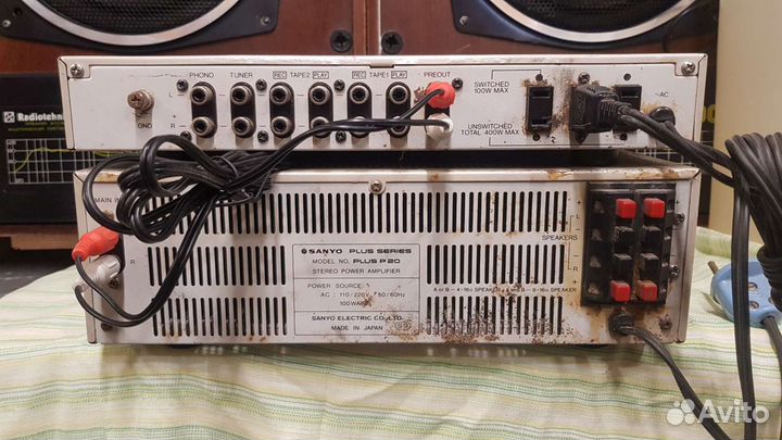 Раритетный предусилитель и усилитель sanyo
