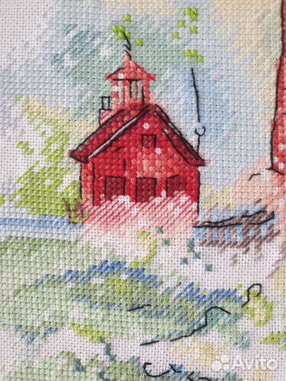 Вышивка крестом в багете с антибликовым стеклом