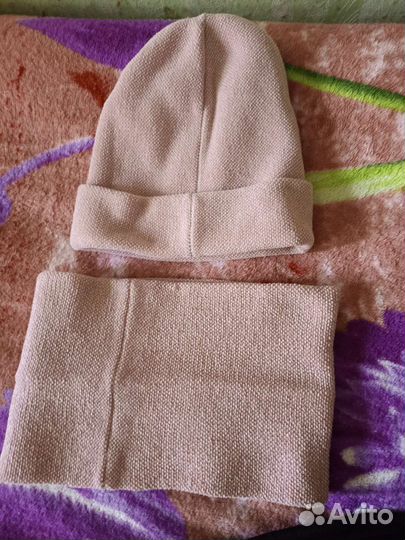 Комплект шапка, шарф- хомут