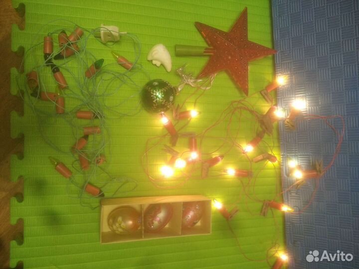 Электрогирлянда.Елочные игрушки