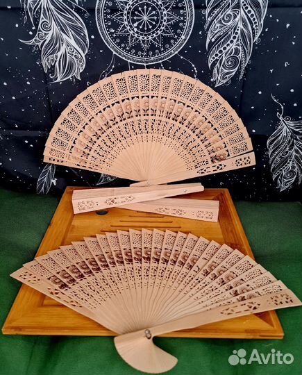 Веер деревянный