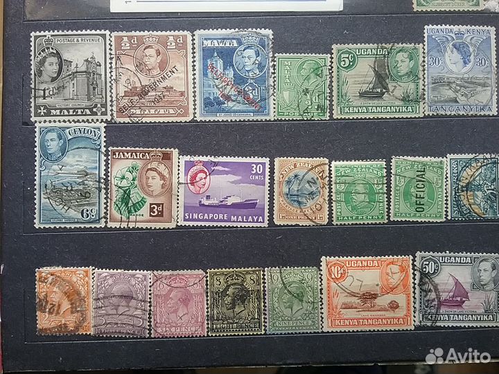 Марки старинные иностранные 19-20 век