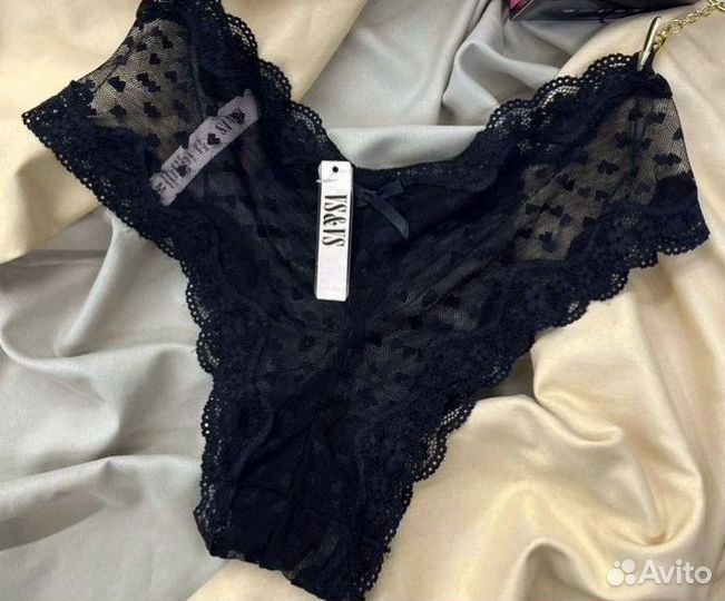 Трусы бразильяно Victoria secret кружевные
