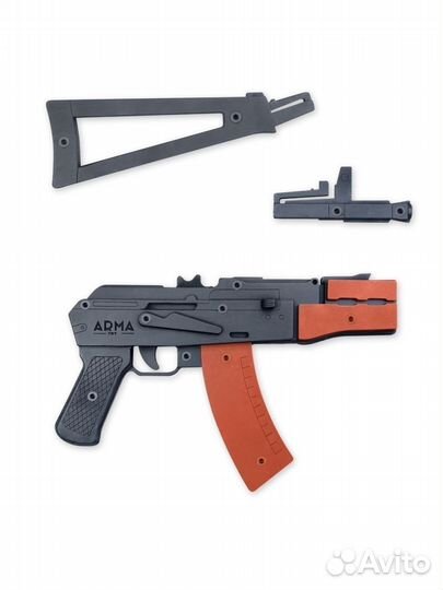 Игрушечный автомат Калашникова акс-74У резинкостре