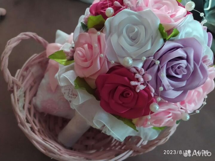 Свадебный букет невесты свидетельство подушка