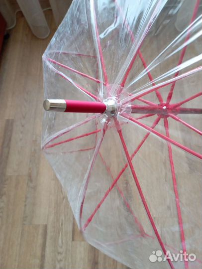 Зонт трость прозрачный новый, большого размера