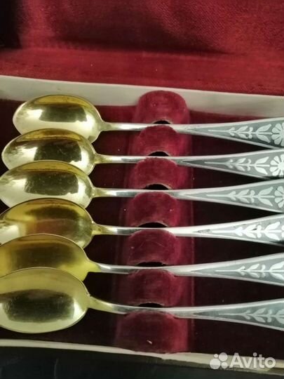 Серебряные кофейные ложки 875 пр