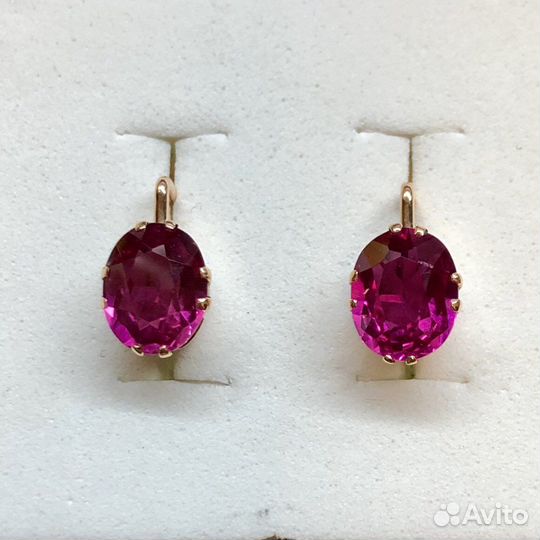 Золотые серьги 583 пробы СССР