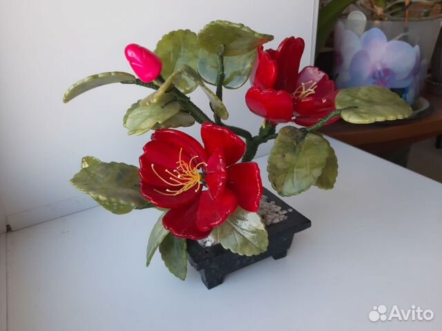 Каменный цветок Лотос сувенир коллекционирование