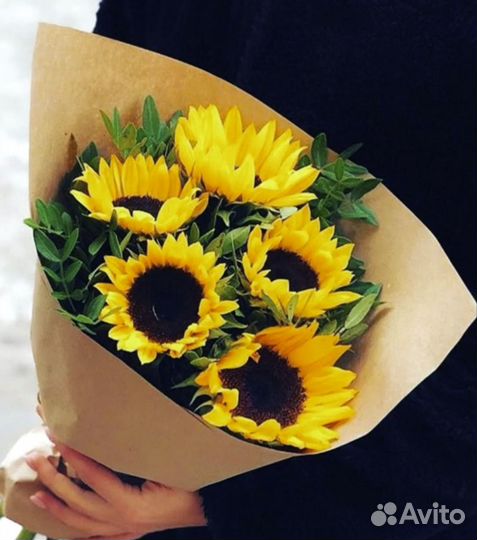 Букет из подсолнухов, доставка цветов