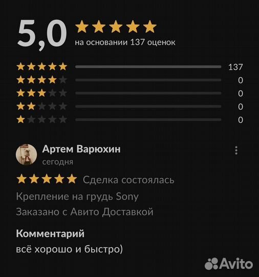 Крепление на грудь Sony