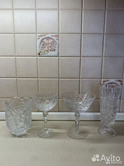 Вазы хрустальные