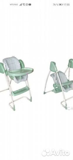 Стульчик-качели для кормления Мишутка TS 100 (зелё