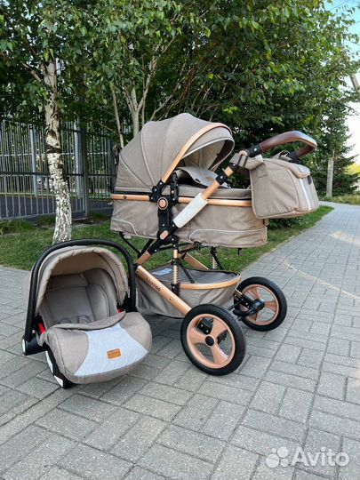Детская коляска 3в1 Luxmom 518i Цвет беж