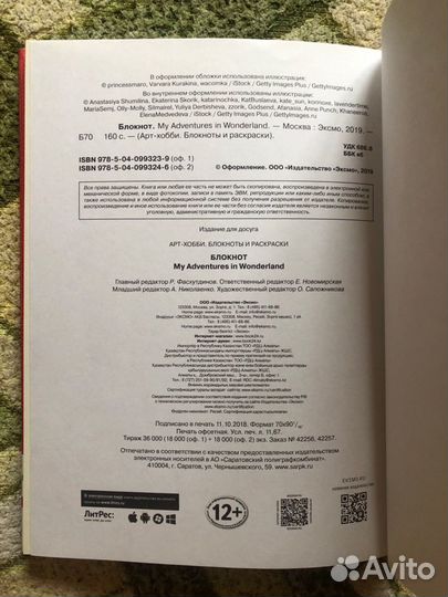 Блокнот “my adventures in wonderland”