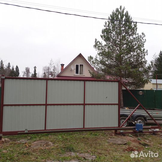 Ворота откатные с монтажем для дома, дачи под ключ