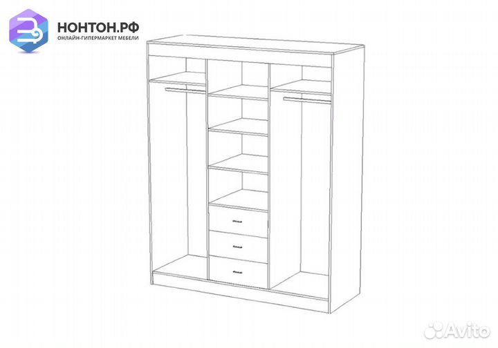 Шкаф-купе Маэстро ясень белый