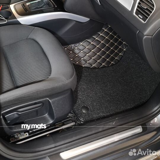 3Д коврики из экокожи для Audi A1 2010-2014г 3 дв