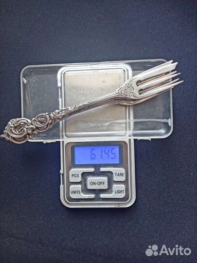 Вилка десертная Европа, серебро 800'