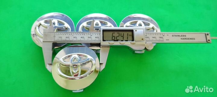 Колпачки на литые диски Toyota (хром 3D) 62mm 4шт