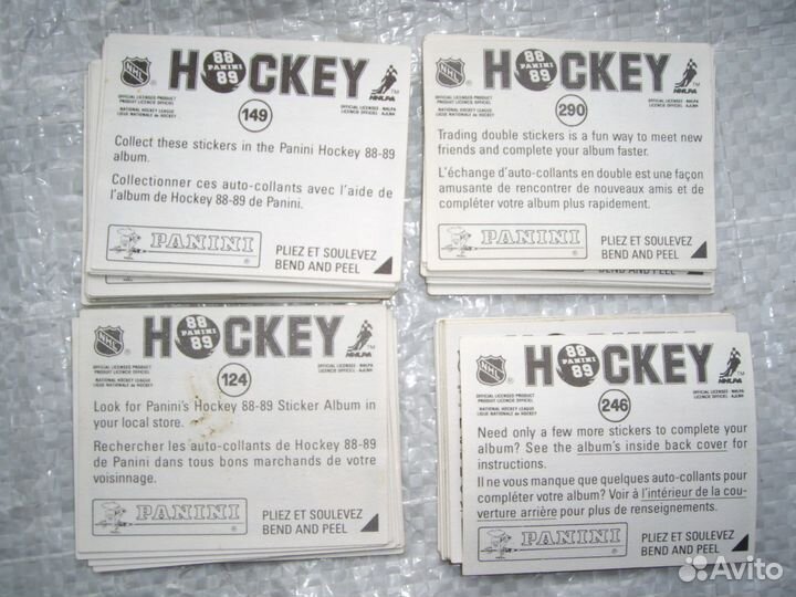 Panini NHL нхл сезон 1988/89 стикерсы наклейки