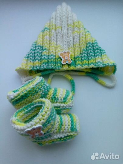 Вязаный комплект на выписку / в роддом