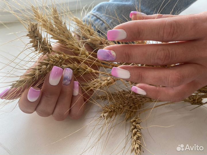 Маникюр наращивание ногтей