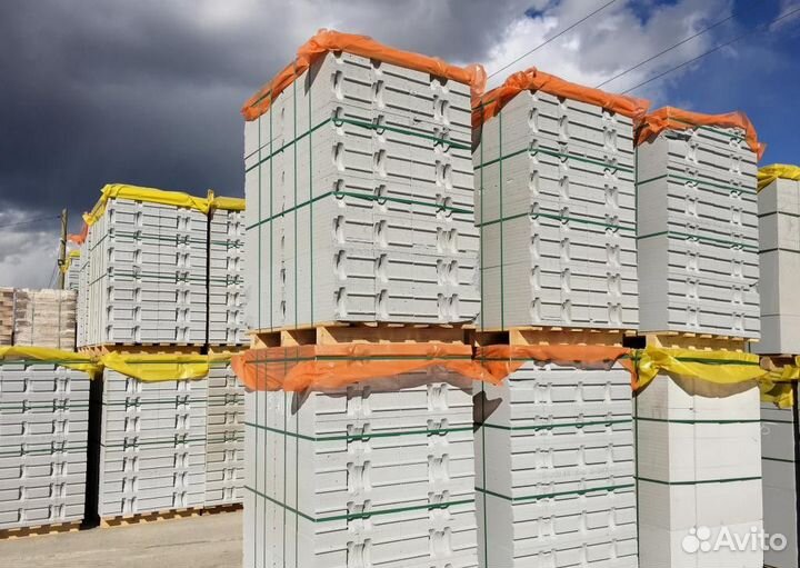 Газобетонные блоки 600 x 300 x 100 мм