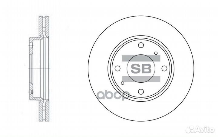 Диск тормозной SD1016 (51712-2D300, 51712-2D310