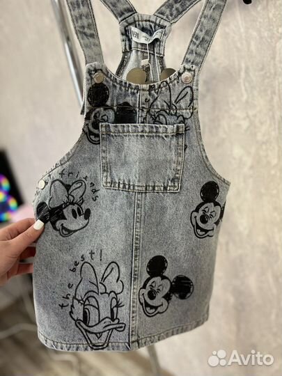 Джинсовый сарафан для девочки с Minnie Mays