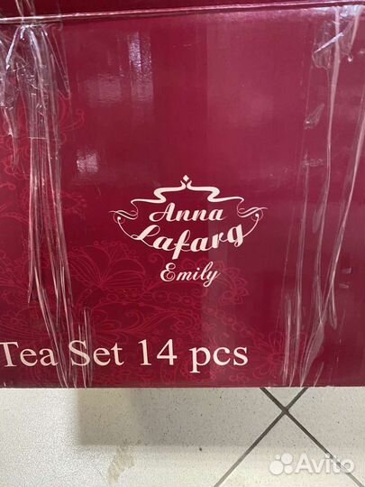 Чайный сервиз из костяного фарфора на 6 персон