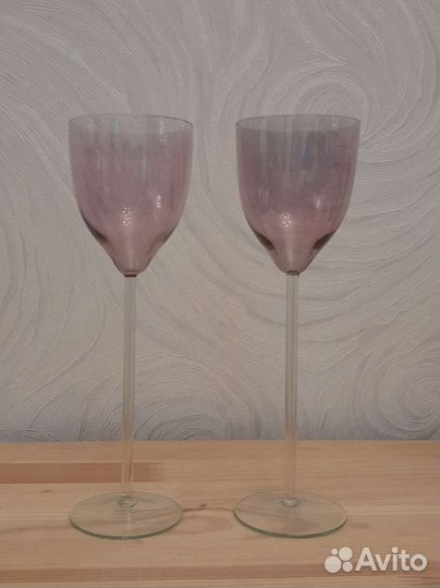 Фужеры хрустальные СССР цветные