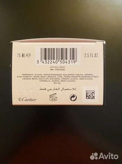 Духи Cartier