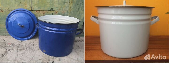 Эмалированные кастрюли баки на 20 и 50 л СССР