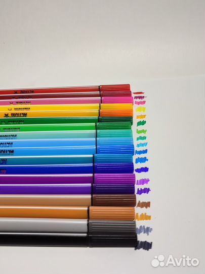 Фломастеры треугольные 18 штук в упаковке