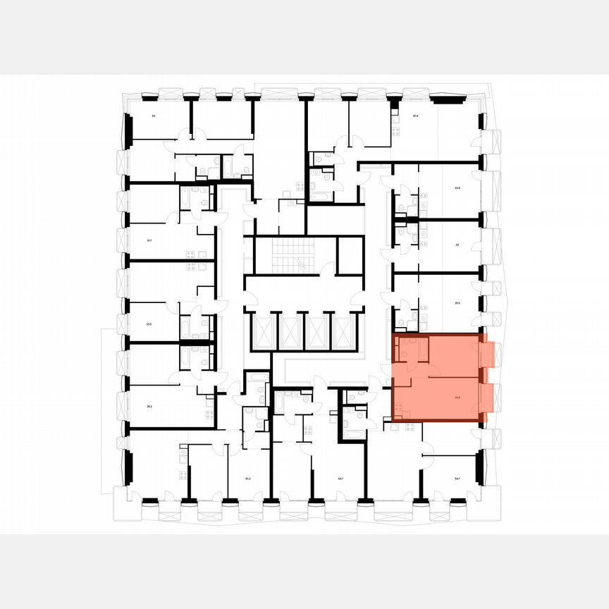 1-к. квартира, 35,8 м², 2/26 эт.